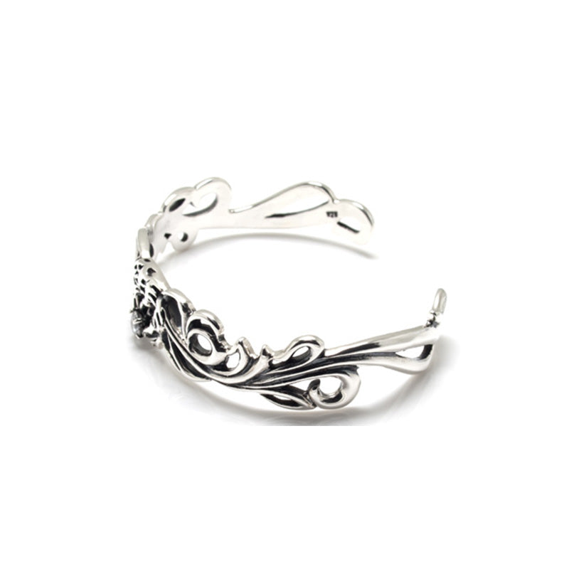 ウルフ&パルメットモチーフ・シルバーバングル