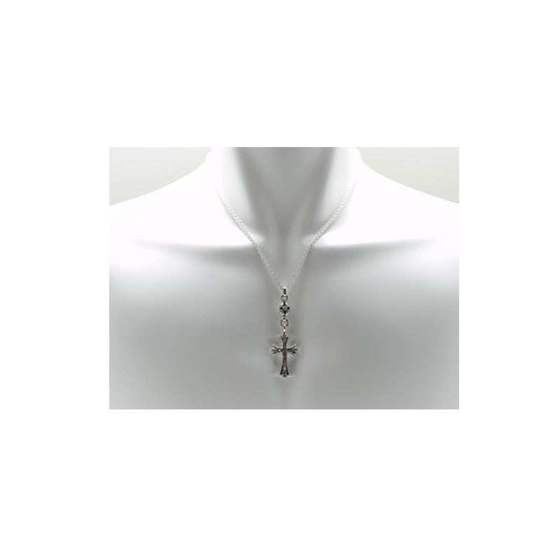 クロスモチーフ&ボールチャーム・シルバーペンダント